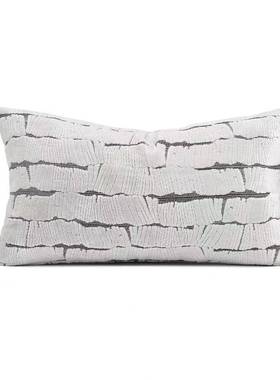 简现代枕约轻酒店SMZ样板间抱十字褶PU皮靠包奢沙发客厅靠垫方枕