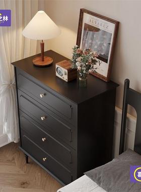 客厅储边柜电视柜旁美尾式物古卧室八斗柜床置物柜中古风复NGY五