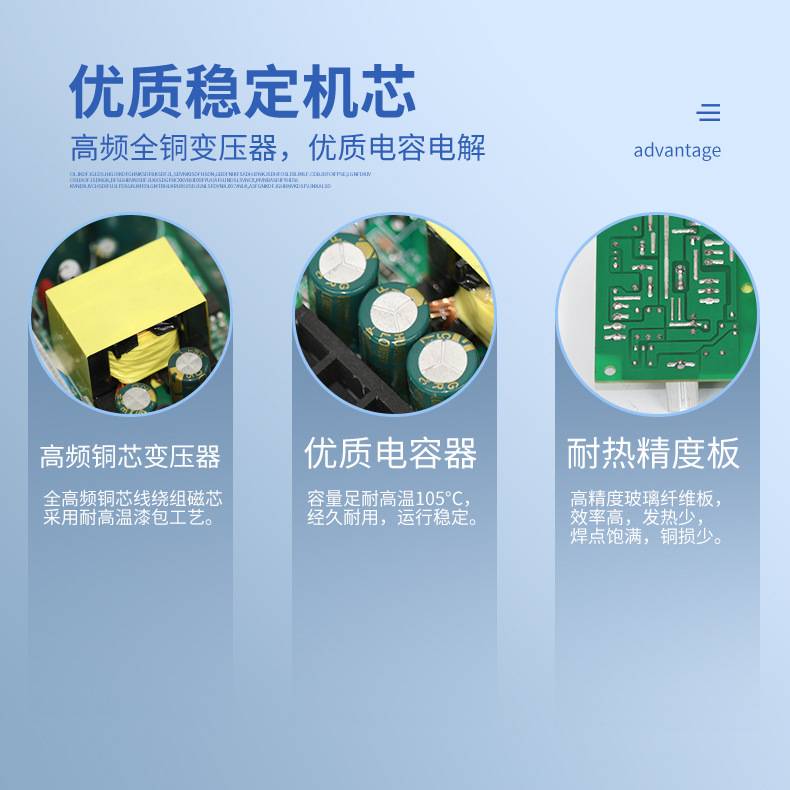 可调式直流开关电源 12V固定输出+调节电压0-48VLED灯电机电源