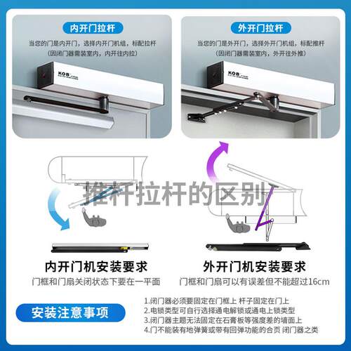 KOB自门动开门机电动闭器自动开关器自动门组感应自动OWY平机开门