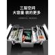 保联不业锈钢工具箱三层折叠家工用车载功能手提4式 铁皮多级收纳