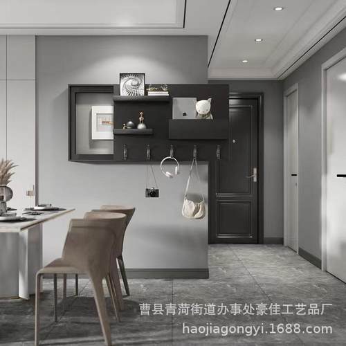 电表箱遮丑箱电表箱置木质玄关置物架推拉表钥电匙挂架箱隐藏装饰