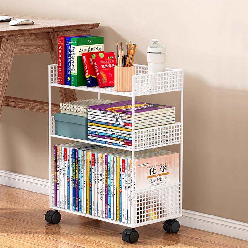 办公架室下桌旁文件筐落地置物可收纳-WX-移动书箱带轮整理位桌面