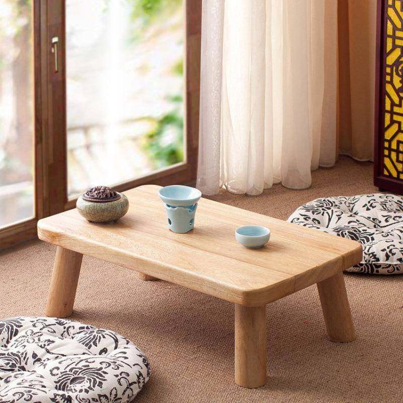 日飘窗桌小实式木榻榻米茶几简约CNP炕桌烧桌桐木方桌窗台国学矮