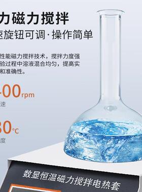 恒温数显电磁热套小型调温加热力搅拌器250m默认项l电5套00ml实验