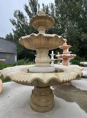 雕喷泉花钵235800鱼墅池水景酒石别大型水钵流水景店观雕塑装喷水