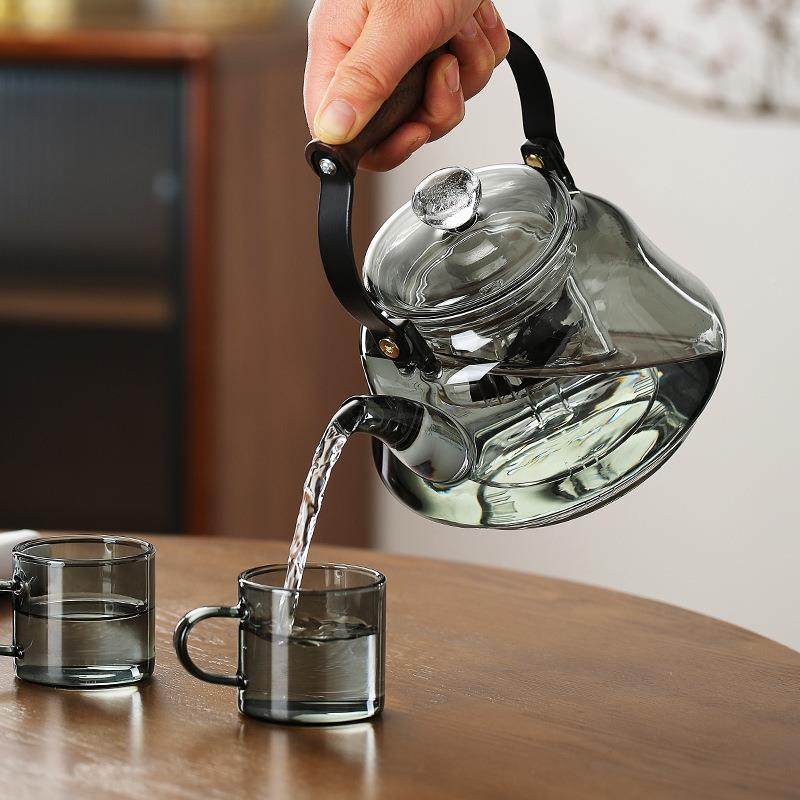 厂家透黑煮高硼硅玻璃煮茶壶意创星空茶器加厚12365984茶水器分离