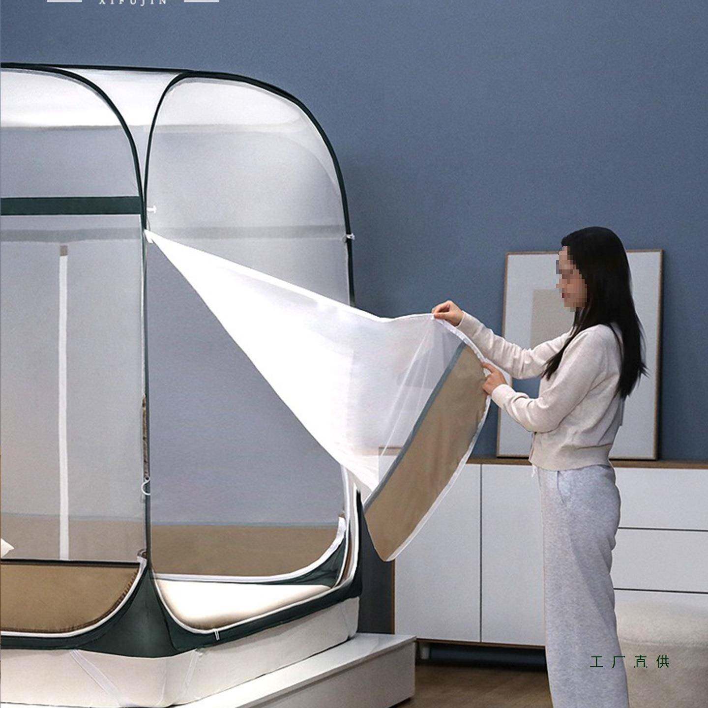 蒙古蚊帐2包025新款A类无底T型安免装三F5MH7M95开人门全罩式双家