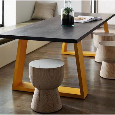 约现代loft铁TX85691艺实木办公桌会议电桌餐桌脑桌字台书桌台式