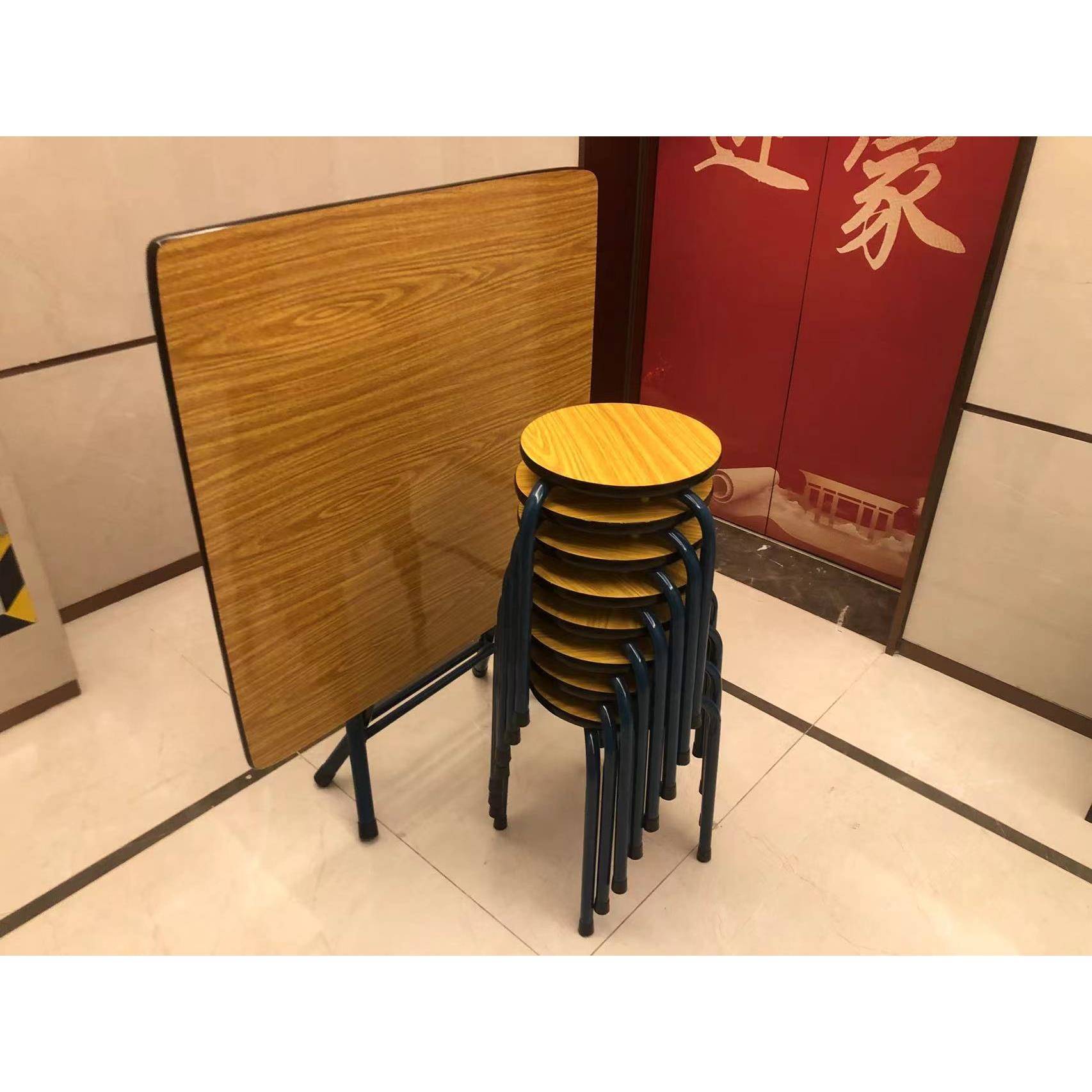 叠厦门两尔达餐桌用吃保饭餐桌折餐桌正方形桌椅组合餐zhang241桌