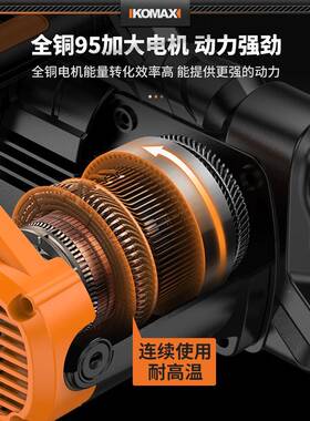 电锯伐0木锯22v家用小型手持插电式木工锯链锯切割锯树链条OAD电