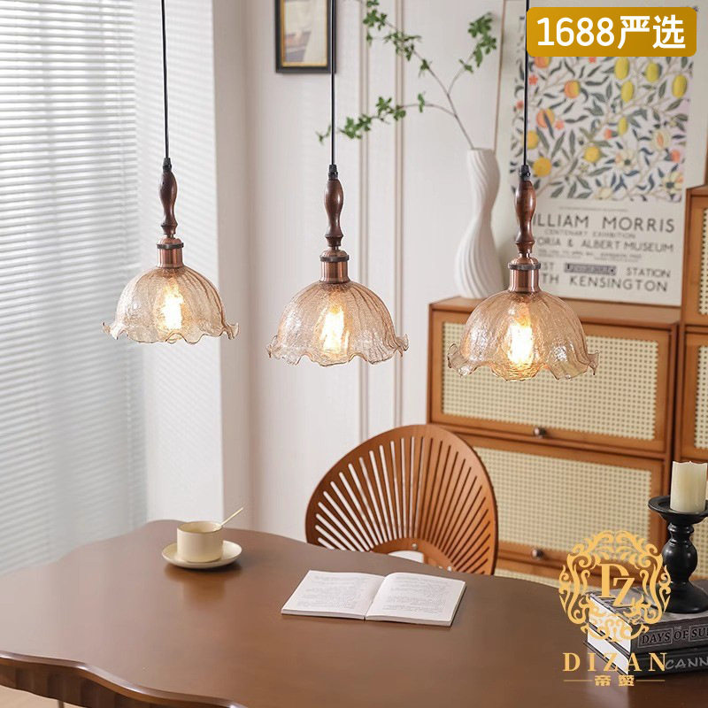【严选】2025新款优雅中古风藤编吊灯餐厅灯藤编摆件装饰中山灯具