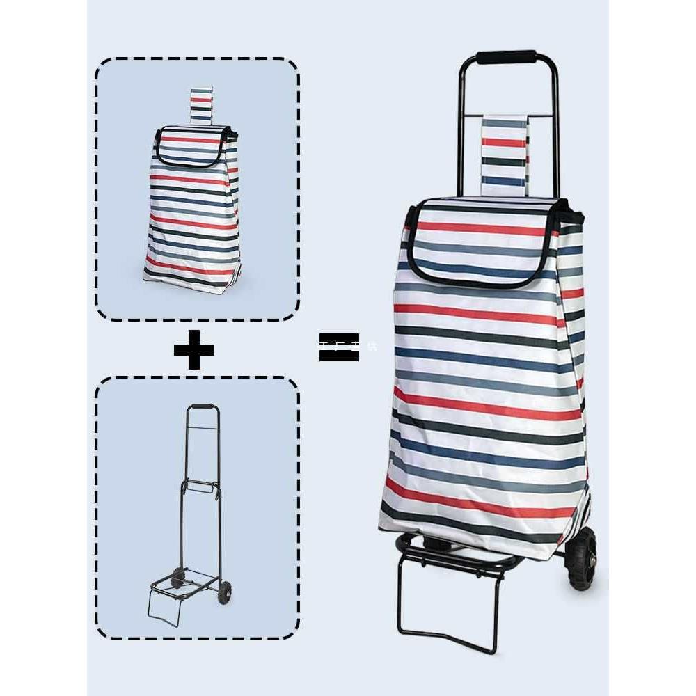 可折便携小叠拉车小个子拖车家用轻F87T5787行便买菜车手拉货李拉