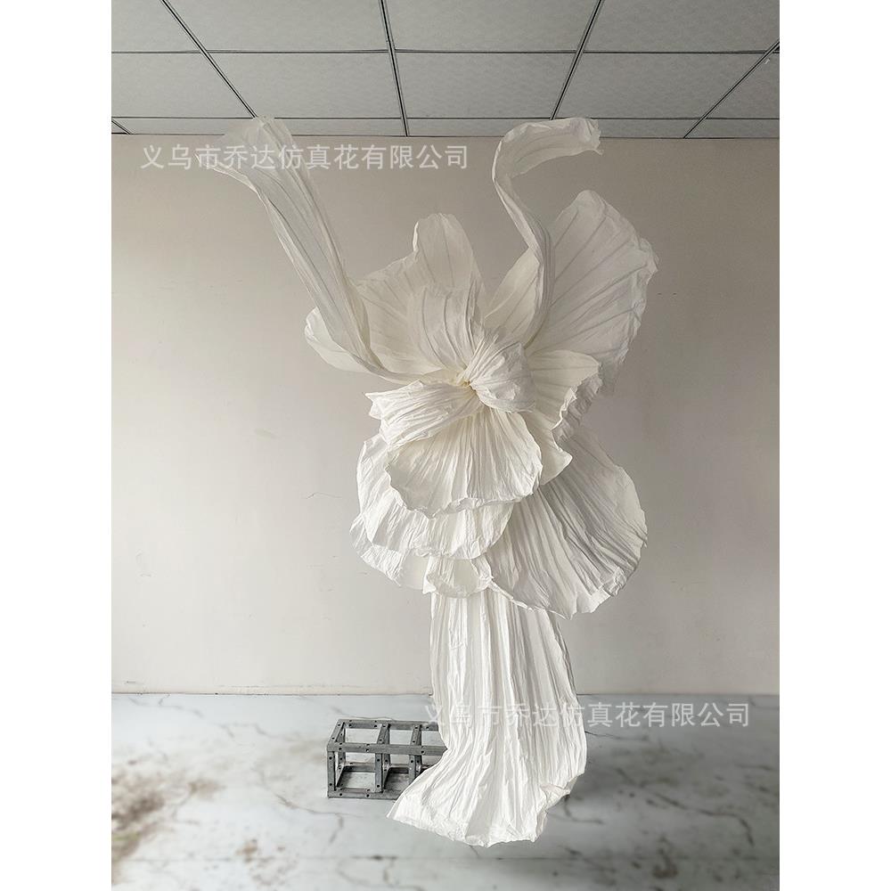 巨型纸花工褶皱纸礼艺美塑花手婚花背景花装饰橱PVP窗大型摄影艺
