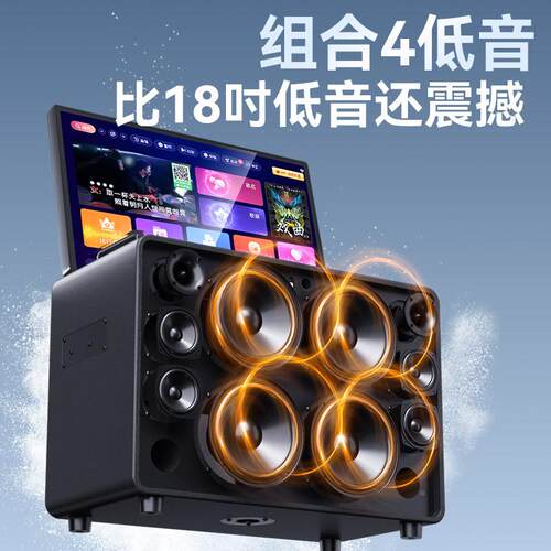 山水vC10卡拉k音响一体新款家庭okt音箱C10户外k歌机广场舞带显示