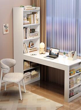 丛良YLG一实木桌带书约架体学生学习桌简现代家书用写字桌卧室电