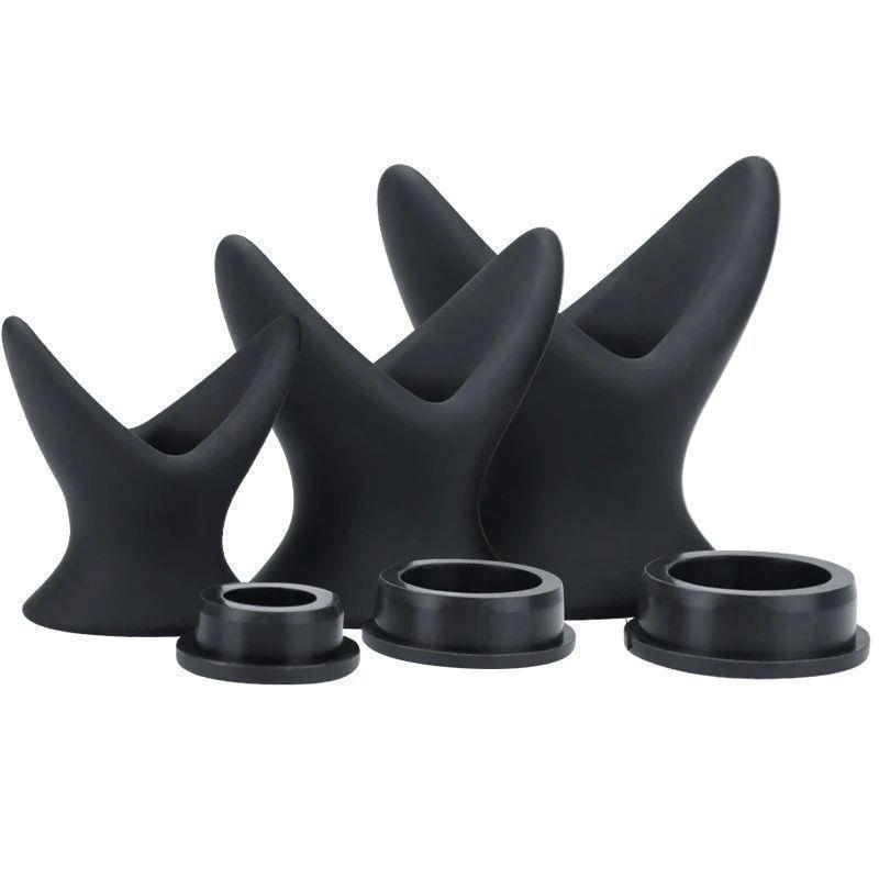 Silicone Hollow Anal Dilator Vaginal Speculum with Cover Exp