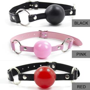 Couples Solid Open Mouth Ball Soft Silicone Gag Flail Adult