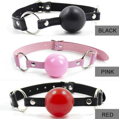 Couples Solid Open Mouth Ball Soft Silicone Gag Flail Adult