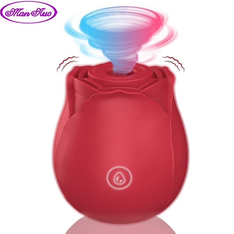 Rose Shape Vagina Sucking Vibrator Intimate Good Nipple Suck