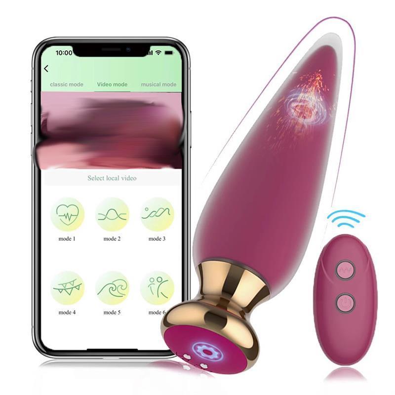 Anal Butt Plug Vibrator Long Distance Sex Toys for Men Women