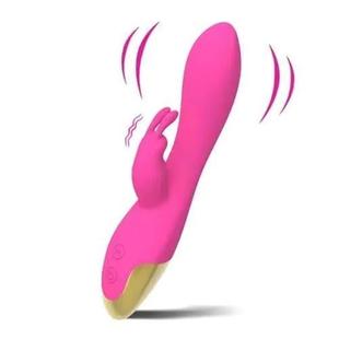 Vibrating Cock Ring with Rose Clitoral Stimulator Pleasure P