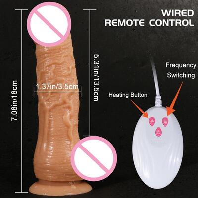 Thrusting Realistic Dildo Tescopic Vibrator Sex Toys For W