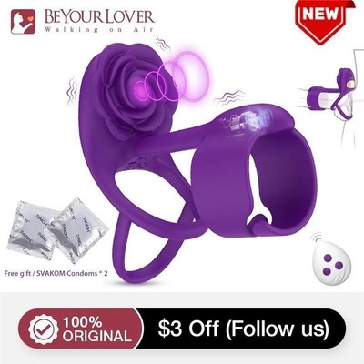 BeYoulover Vibrating Penis Ring Delay Ejaculation Cock Ring