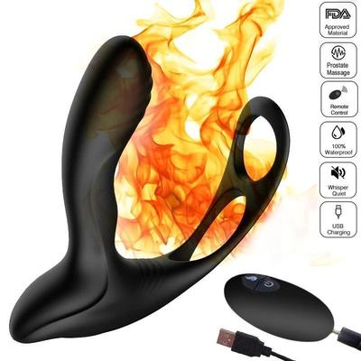Male Prostate Heating Massager Penis Vibrator anal for Men s