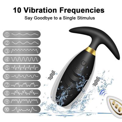 Vibrating Butt Plug Clitoris Stimulator Prostate Massager Er