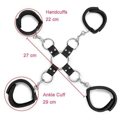 Cross Bondage Ankle Cuffs Handcuffs For Sex Toys For Woman S