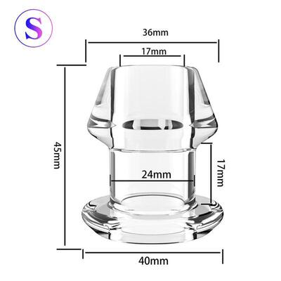 Hollow Anal Plug With Matched Stopper Enema Anal Expander Bu