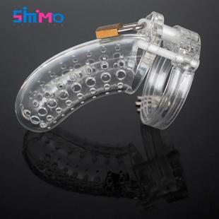 SMMQ Light Plastic Male Chastity Cage Cock Rings 5 Sizes Sma