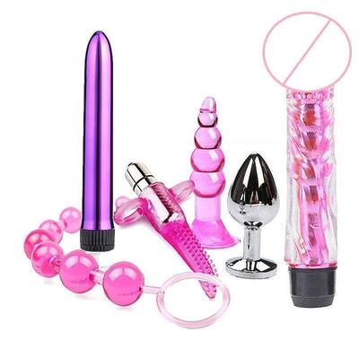 6pcs/set Bullet Anal Plug Silicone Backyard Vibrating Massag