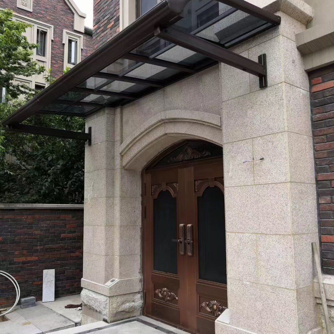 铝合金雨棚露台阳台楼顶遮阳户外别墅庭院防雨家庭PC耐力板雨棚
