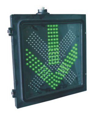红叉绿箭头指示灯隧道收费站专用超亮LED300*300mm警示灯厂家直销