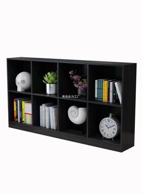 黑色八格柜柜书柜格子柜自落由组WBO合置物展架储物床边收纳柜地