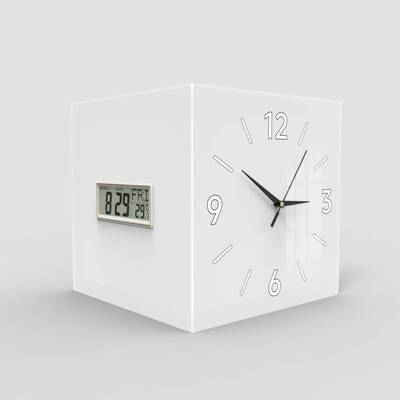 转角双面F98M9ST9挂钟2025新万年历电子钟屏钟创款意拐角表时挂墙