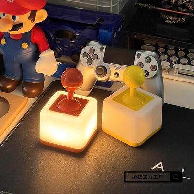 摇杆小夜灯趣味卧室氛围眠灯小摆件时宿舍护眼充电睡定灯床头315