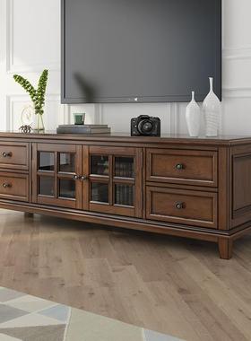 美白式全实木电F757SHTH视柜胡桃家色茶几电视柜组合套小户型装简