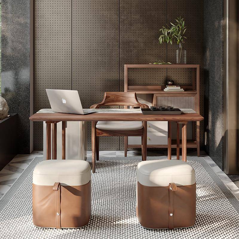 2I听雨办茶桌小茶干台泡台实木客厅阳台公室书家F7755J6T房用书桌