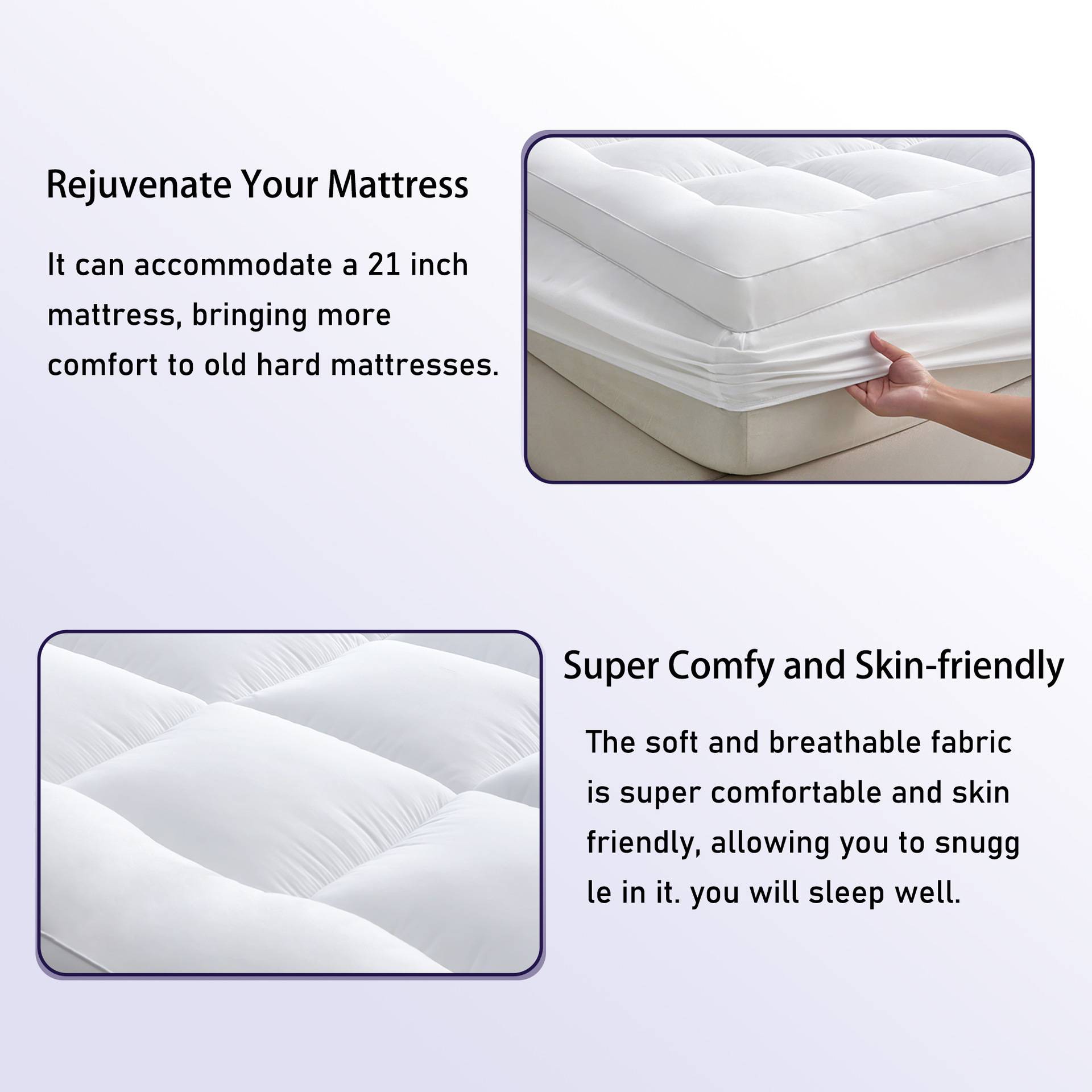 mattress cover床笠款床垫套单双人加厚防滑软床褥子跨境充绒床垫