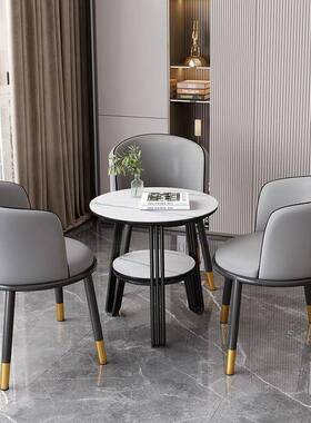 网红阳台休OLL椅小桌025圆新款小型闲喝茶桌子酒店接待2洽谈桌椅