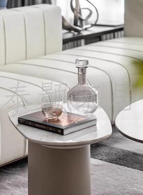 现代简约属花器皮金革托盘花艺组合客样板间茶几厅餐桌JJ玄关柜装