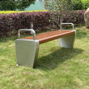 长公园条椅户外长椅不锈钢长凳子更室长衣凳实木公交等候公园椅椅