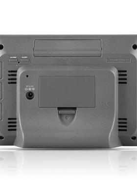 屏气预报多钟3365黑色电波钟功能电SUK子闹钟RF无线天气象钟彩万