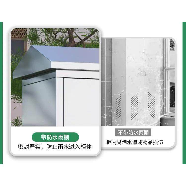 304锈钢户不外储物柜防雨防家用阳台晒收纳工YS-064柜庭院斜顶置,商业/办公家具,办公储物柜,淘宝优惠券,粉丝福利购,淘宝优惠卷