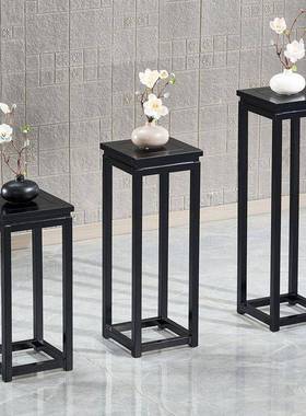 木花架客阳厅新中AWH式台落地式简约花盆架实家用木景质花几置物