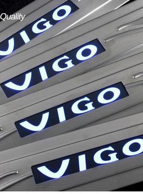VIGO皮卡不锈钢带门槛条oVGIOdors灯ill784迎宾踏板