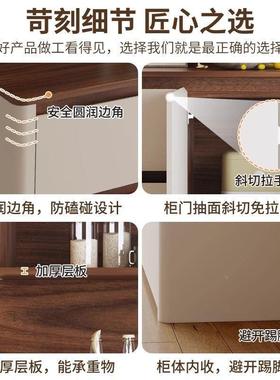 简餐边柜酒约柜靠墙体新款家一客餐厅KMB轻奢直饮机设计用置物储